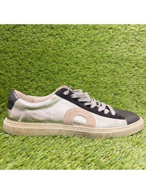Oliver Cabell Low 1 Ivy Womens Size 8.5 Black Silver Casual Shoes Sneakers